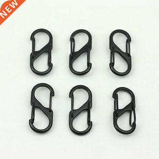 10pcs Stainless Steel S Type Carabiner With Lock Mini Keycha