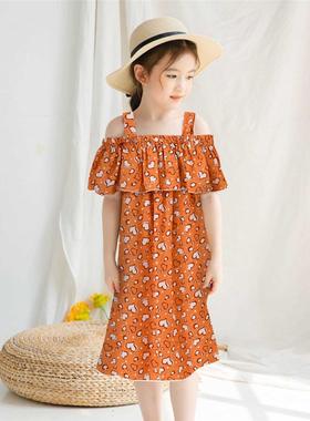 Toddler Grls Floral Beach Clothes Dress Prncess Kds Summe
