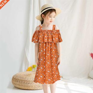 Toddler Grls Floral Beach Clothes Dress Prncess Kds Summe