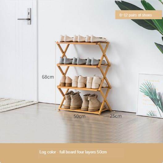*Foldable Shoe Rack 2/3/4/5/6 Layers Bamboo Shoe Cabinets Sh