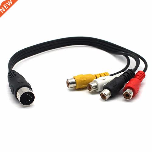 5 Pin Male Din Plug to 4 x RCA Phono Female Plugs Audio Cabl