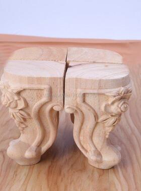 Wooden Furniture Legs Solid Wood Flower Carved TV Cabinet Se