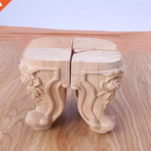 Wooden Furniture Legs Solid Wood Flower Carved TV Cabinet Se