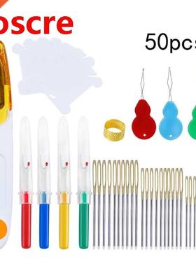 Embroidery Stitching Needles Tool Set Needle Threader Croche