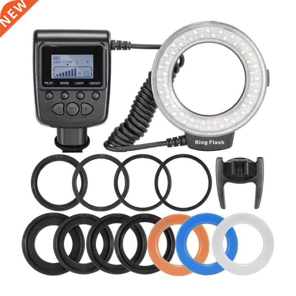 48 Macro LED Ring Bundle with LCD Display Power Control Adap