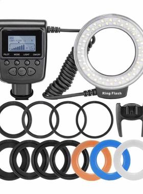 48 Macro LED Ring Bundle with LCD Display Power Control Adap