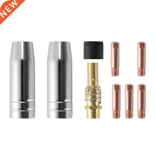 9Pcs/Set 15Ak Mig/ Welding Nozzle Contact Tips 0.8X25Mm M6 G