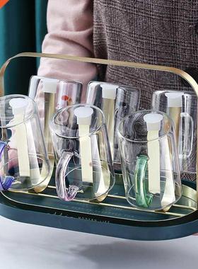 Cup Glass Water Cup Rack Spin Automatically Drainboard Desk