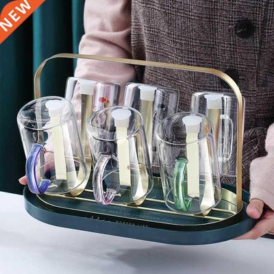 Cup Glass Water Cup Rack Spin Automatically Drainboard Desk