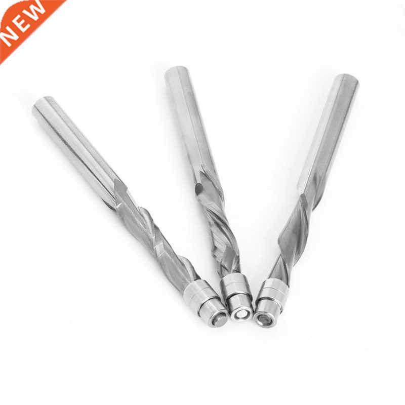 3PCS 6mm Shank Solid Carbide Bearing Guided Two Flute Flush