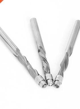 3PCS 6mm Shank Solid Carbide Bearing Guided Two Flute Flush