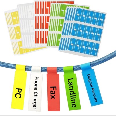 750Pcs Cable label Sticker A4 Paper Wire Ethernet Network El