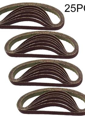 25Pcs 330x10mm Sanding Belts 60/80/100/120 Grit Sandpaper Ai