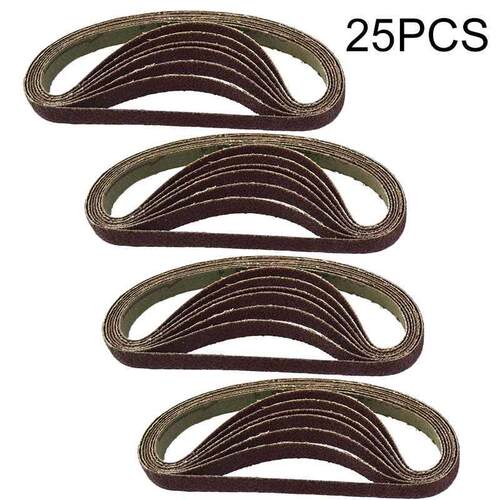 25Pcs 330x10mm Sanding Belts 60/80/100/120 Grit Sandpaper Ai
