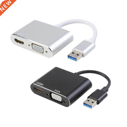 USB 3.0 to HDMI-compatibl VGA Adapter 4K HD 1080P Multi-Disp