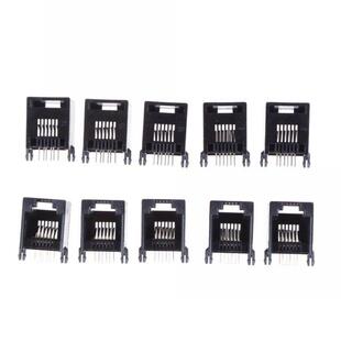 10PCS/Lot RJ12 RJ11 Socket Telephone 6Pin Crystal Female 6p6
