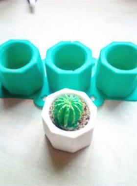3D Concrete Planter Cactus Succulent Plants Cement Silicone