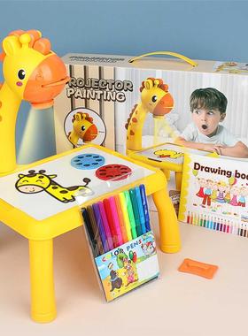 Kds Drawng Table Toys Led Projector Art Drawng Table Toys