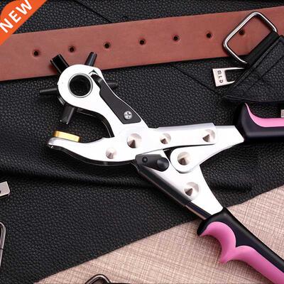 Leather Belt Revolving Puncher Eyelet Hole Hand Plier Craft
