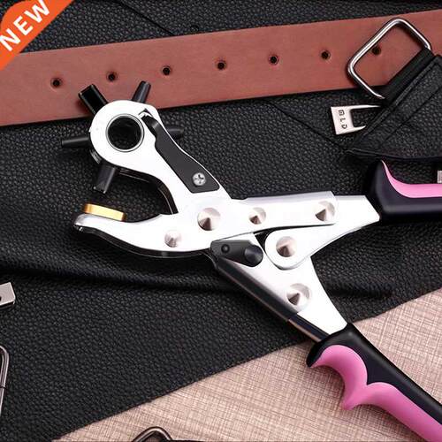 Leather Belt Revolving Puncher Eyelet Hole Hand Plier Craft