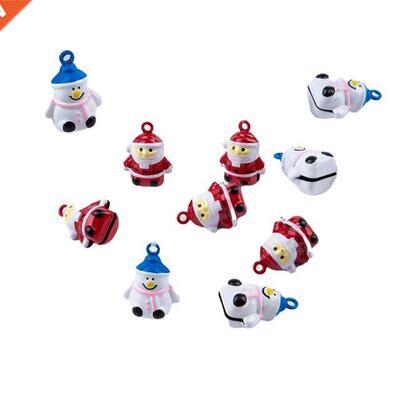 5pcs Jingle Bells Christmas Old Man Ornament Metal Bell For