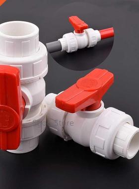 1Pc 20/25/32/40/50mm PVC Pipe Union Ball Valve Garden Irriga