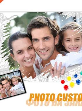Personalised Paint By Number Photo Custom DIY Oil Painting B