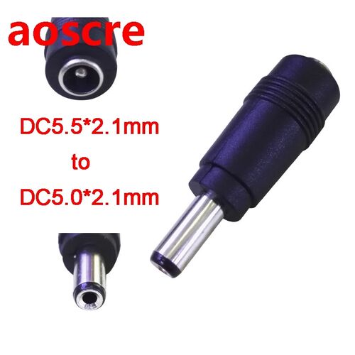 1Pcs Straight New DC5.0*2.1mm Male to DC5.5*2.1mm Female Lap