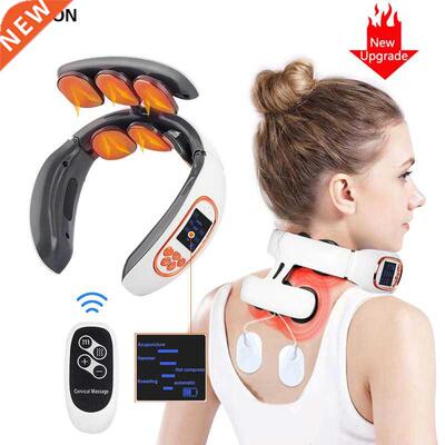 6 Heads Electric Neck and Back Pulse Massager with Heat Pain