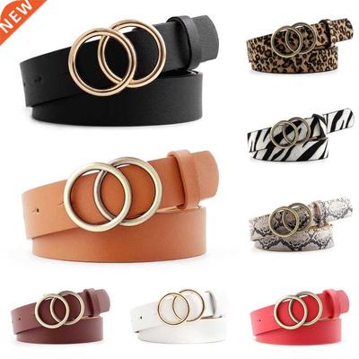 Dole Ring Women Belt Fashion Waist Belt PU Leather Metal B