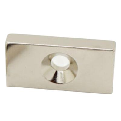 2-10pcs 30x15x5mm-dia5mm Hole Small Square Magnets Neodymium
