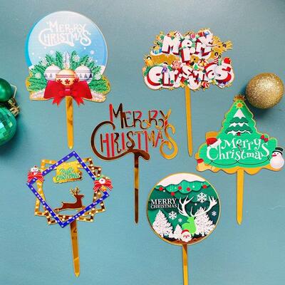 Cake Topper aking Christmas Tree Decor Cake Topper Merry Ch