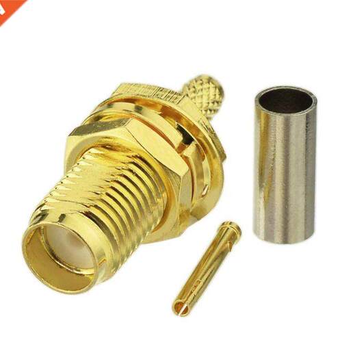 5PCS SMA Female Adapter RF Connector SMA Female Jack Crimpin