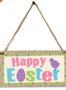 Handcraft Bunny Rabbit Egg Hanging Ornaments Wooden Pendants