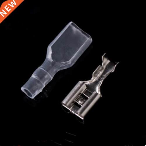 100pcs 6.3 the plug spring insulated terminal cold terminal