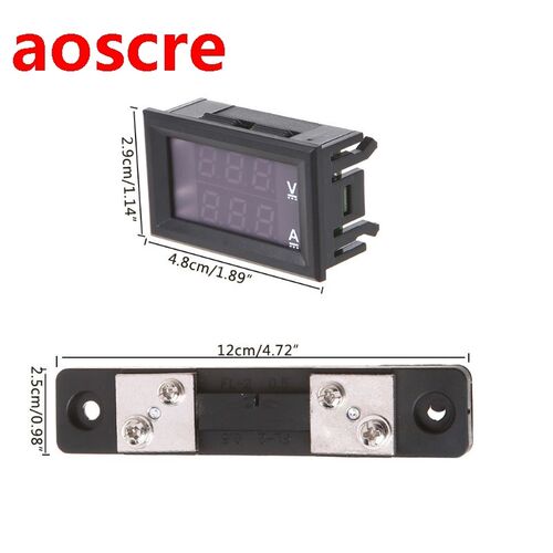 35ED DC 0-100V/50A Red Blue Digital Voltmeter Ammeter LED Du