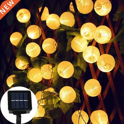 LED Solar Garden Light Lantern String Lights Outdoor Waterpr