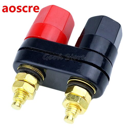 Banana plugs Couple Terminals Red Black Connector Amplifier