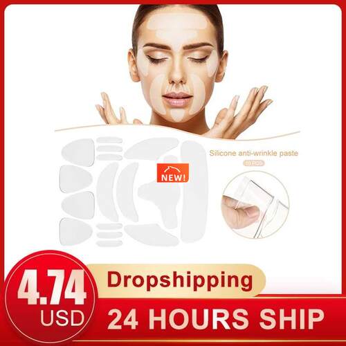 16PCS Reusable Silicone Anti-wrinkle Face Forehead Sticker