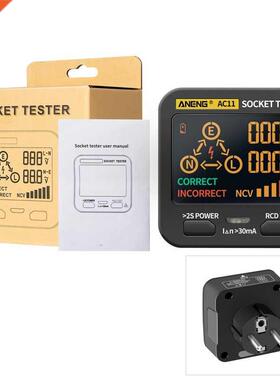 EU Plug AC11 Socket Checker RCD Zero Live Line Phase Finder