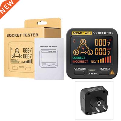 EU Plug AC11 Socket Checker RCD Zero Live Line Phase Finder