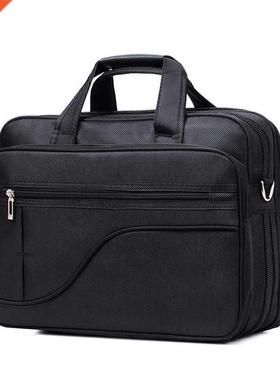 Oxford briefcase laptop bag cross section men handbag canvas