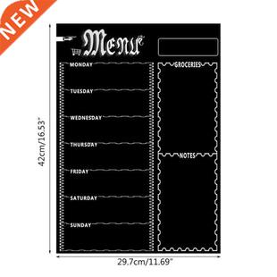 Magnetic Refrigerator Chalkboard,Weekly Menu, Meal Planner,