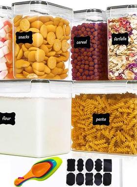 6Pcs/Set Transparent Airtight Pantry Pasta ox Multigrain Se