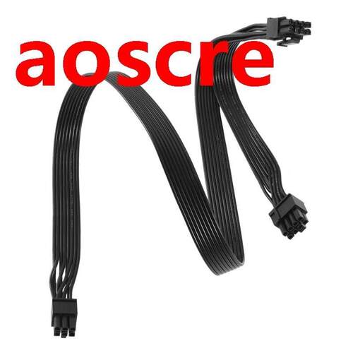 PCI-E 6 Pin to 2 Ports 6+2 Pin Power Supply Cable 6Pin to 8P