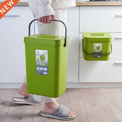 Wall Mounted Folding Waste Bin Kitchen Cabinet Hanging Trash