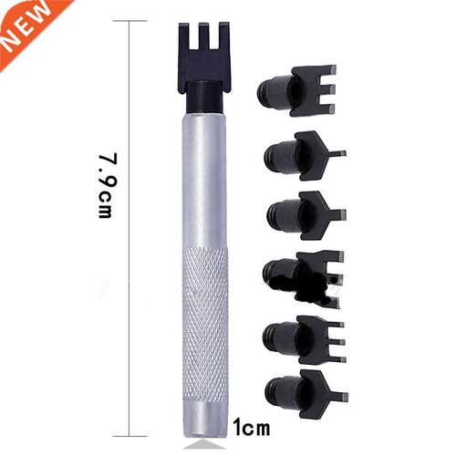 Leather Flat Punch Tool Set Steel Handle Can Replacement Hea