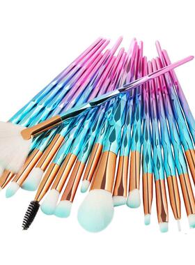 20Pcs Diamond Makeup Brushes Set Powder Foundation Blush Ble