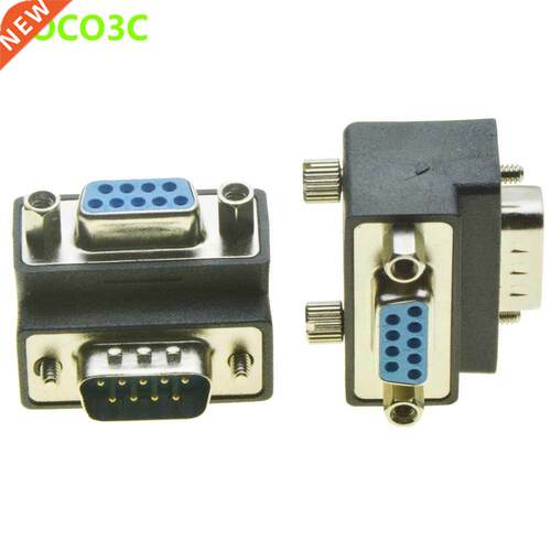 Right Angle DB9 apter 9PIN RS232 Male to Female Extension