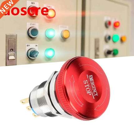 20 Pcs 19mm Metal Emergency Push Button switch Waterproof 1